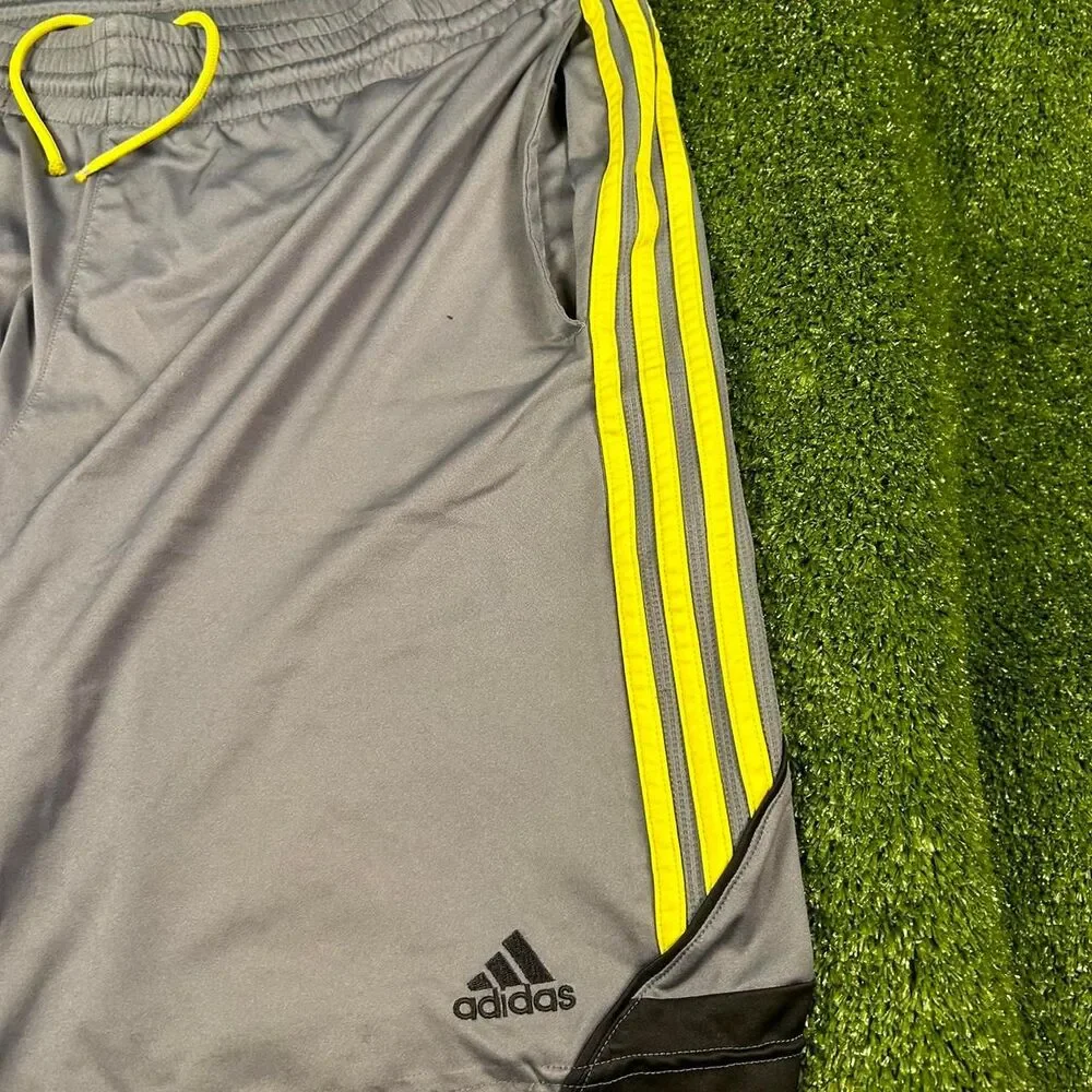 Adidas Men's Grey and Blue Shorts